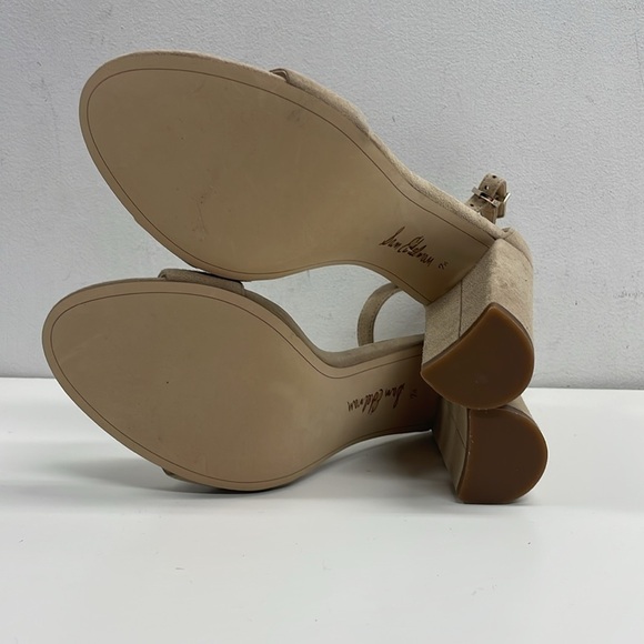 New Sam Edelman Yaro Nude Suede Strappy Heels Size 7.5 - Picture 7 of 10